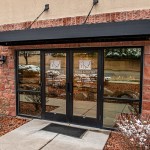 Glass door of the clinic, Oral and Facial Surgery of Utah